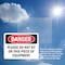 Signmission Please Do Not Sit On This Piece Of Equipment Danger Sign, Plastic, 14in W x 10in L, 2PK OS-2PACK-DS-P-1014-L-2426 - alternate 4